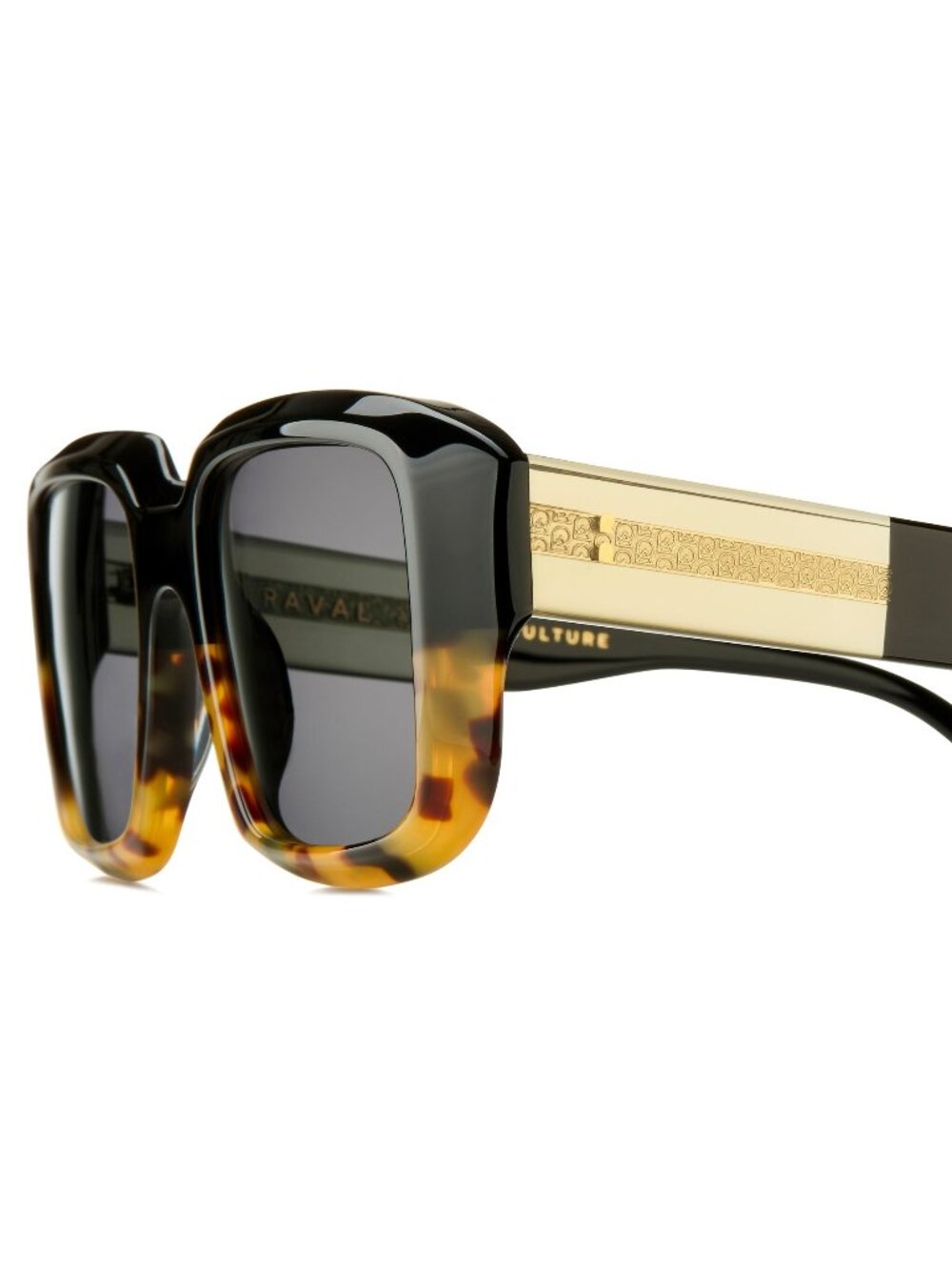 New Raval Eyewear Men's Sunglasses Black Square Grey Lens Acetate Frame LOBO C1